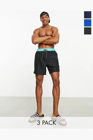 Threadbare Pengali 3 pack swim short in cobalt navy