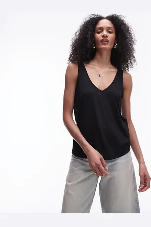 Topshop Premium slouchy v neck vest in
