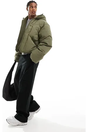 ASOS Oversized puffer jacket in khaki