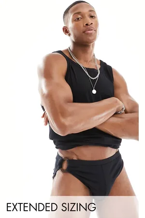 ASOS Swim briefs with ring detail in