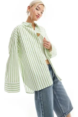 COLLUSION Poplin oversized shirt in stripe