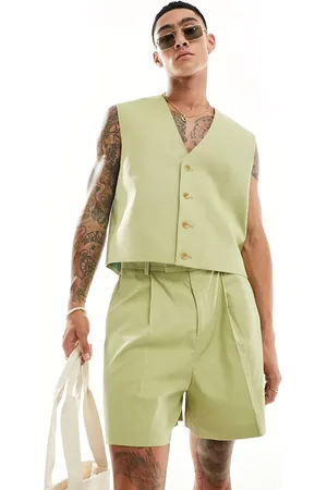ASOS Smart co-ord wide short in sage