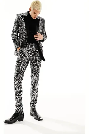 ASOS Super skinny velvet sequin suit trousers in