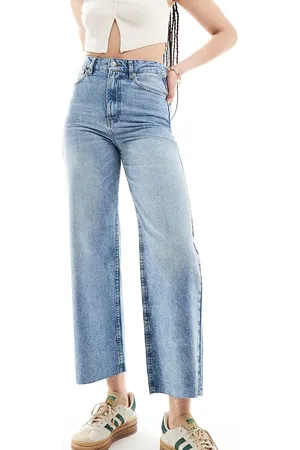 ASOS ASOS DESIGN tall cropped wide leg jean in mid