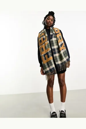 Fred Perry Unisex check large logo scarf