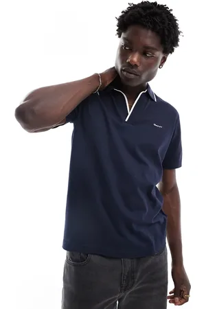 GANT Logo tipping collar polo in