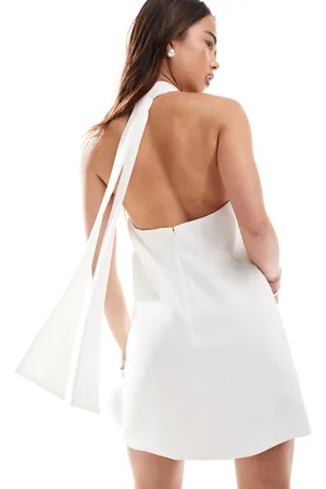 MANGO Halterneck mini dress in