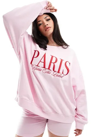 Kaiia Paris Plus motif sweatshirt co-ord in light