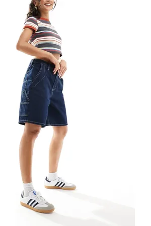 Vans Groundwork long denim shorts in indigo