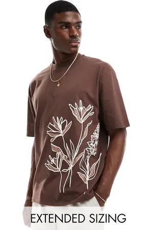 ASOS Oversized t-shirt in with floral side print