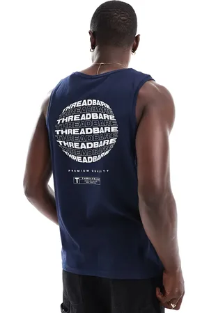 Threadbare Logo print vest in