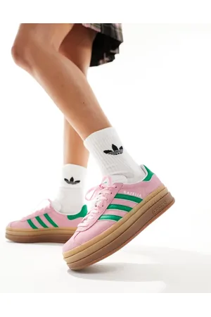 adidas Gazelle Bold trainers in pastel and green