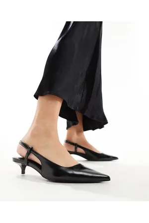Pull&Bear Pointed toe sling kitten heel in