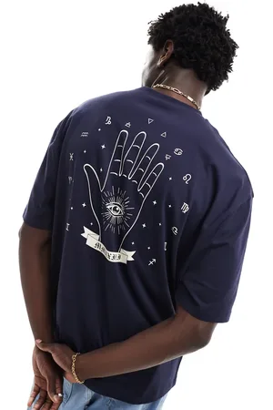 ASOS Oversized t-shirt in with celestial back print