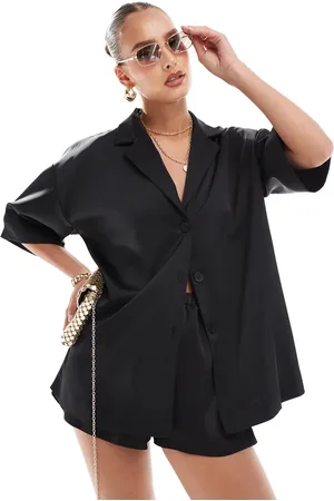 ASOS Satin revere co-ord shirt in