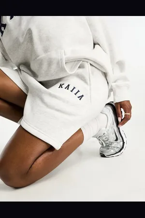 Kaiia Sweat logo shorts co-ord in marl