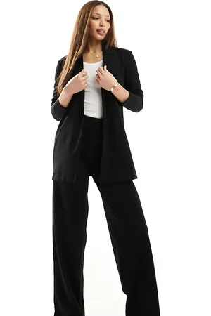 JDY Button detail wide leg trouser in