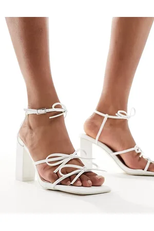 Public Desire Mid heeled sandal with bows in