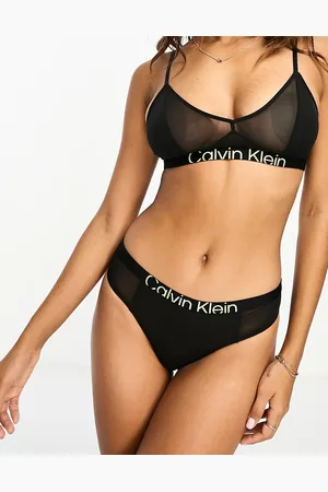 Calvin Klein Future Shift high waist thong with contrast logo waistband in