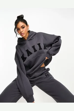 Kaiia Logo oversized hoodie co-ord in dark