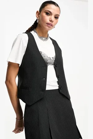 ASOS Co-ord oversized waistcoat in pinstripe