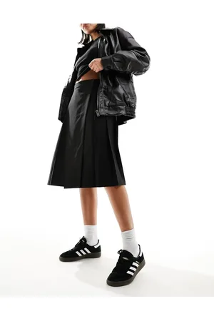 ASOS Tailored pleated midi skirt in