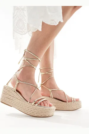 Stradivarius Platform wedge espadrille in