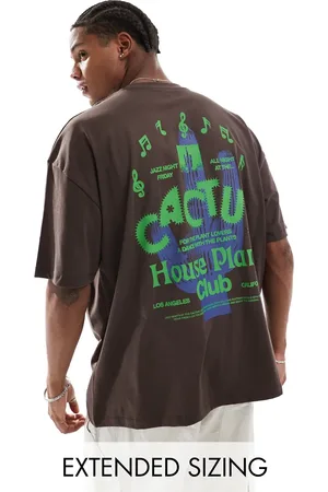 ASOS Oversized t-shirt in with cactus back print