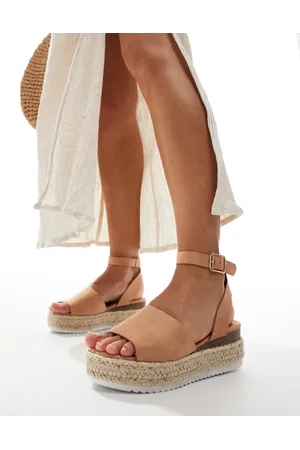 Truffle Collection Flatform espadrilles in beige