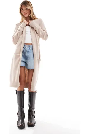 JDY Longline cardigan in beige