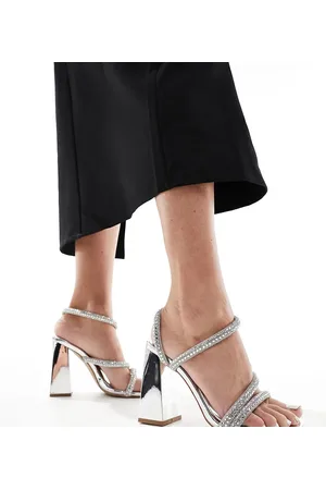 Simmi London Simmi London Wide Fit Elanaa block heel sandals with embellished straps