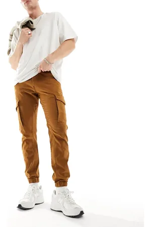 JACK & JONES Intelligence cuffed cargo trouser in camel