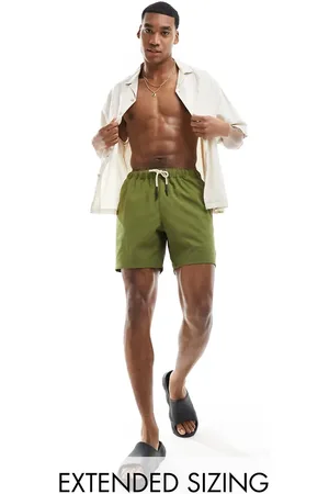 ASOS Swim shorts in mid length with rope draw cord in
