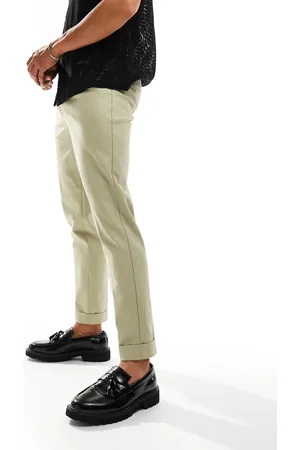 ASOS Smart premium tapered chino trousers in sage