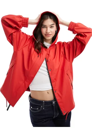 Rains String waterproof loose crop jacket in