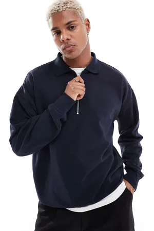 New Look Half zip polo sweat in