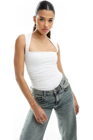 Abercrombie & Fitch Portrait neck bodysuit in