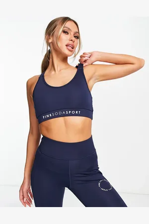 Pink Soda Sports Harper medium support polyester sports bra in