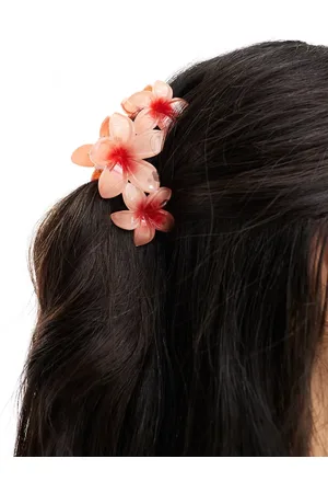ASOS Hair clip claw with ombre flower detail in