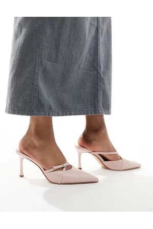 Public Desire Cassanova pointed strappy heeled mules with buckles in