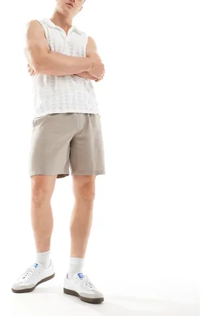 New Look Linen blend pull on shorts in
