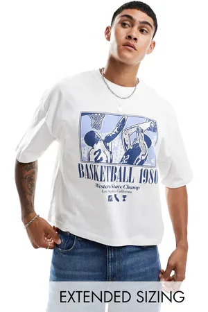 ASOS Boxy oversized t-shirt in with scene back print