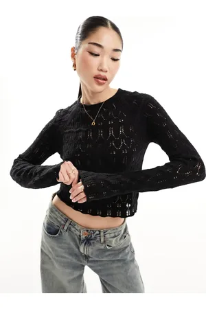 VERO MODA Long sleeved crochet top in