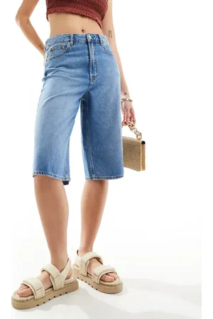 Stradivarius Soft touch denim jort in medium