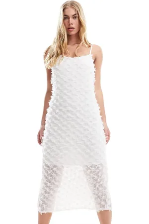 Pieces® Textured cowl neck cami maxi dress in