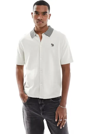 Paul Smith Paul Smith knitted collared shirt with zebra logo in