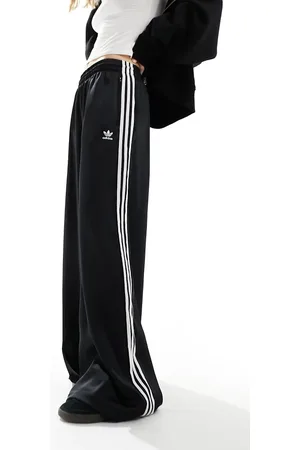 adidas Wide leg satin joggers in