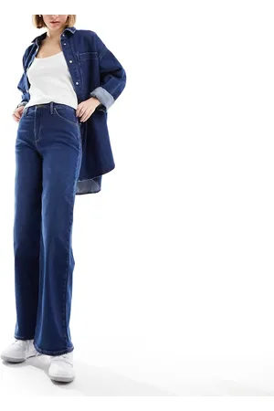 Lee Lee stella a line high rise jeans in mid blue