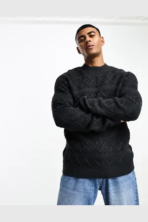 Only & Sons Crew neck textured knitted jumper in
