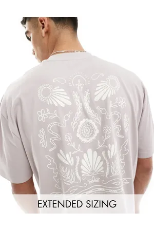 ASOS Oversized t-shirt in dusty with celestial back print